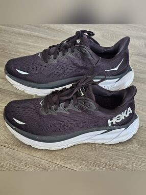 B4 HOKA Clifton8 Black White US 9D Womens Shoes 1121375BWHT aftermarket insoles